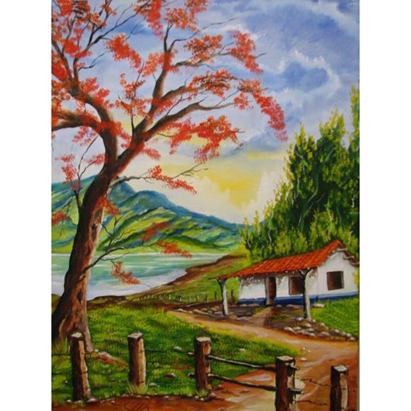 Новый DIY 5D алмазная живопись пейзаж дерево Алмазная вышивка пейзаж вышивка крестом полная круглая дрель домашний декор художественный подарок