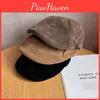 Simple Color Solid Suede Women Casual Beret For Autumn And Winter Daily Use