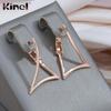 Простые модные женские треугольные серьги Kinel