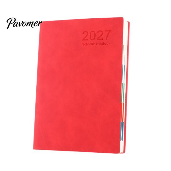 Ежедневник 2027 A5, Имитация кожи, 320 страниц, Блокнот-расписание с плотной бумагой, Дневник для записей, Ленточка-закладка, Органайзер «Один день на странице»
