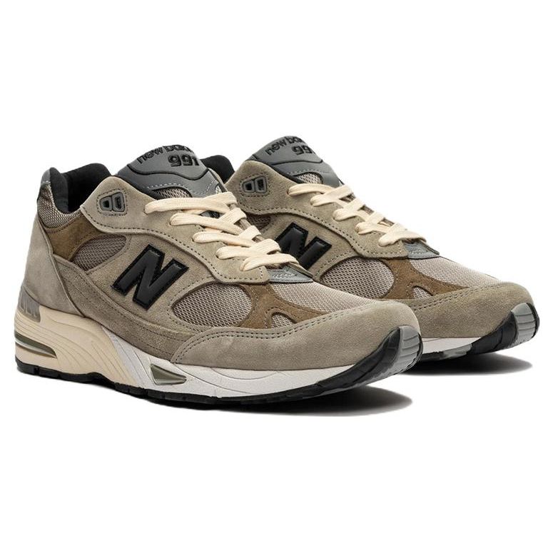 JJJJound x New Balance 991 Сделано в Англии Серые Мужские Кроссовки Булыжник Скрытый-Зеленый Черный M991JJA