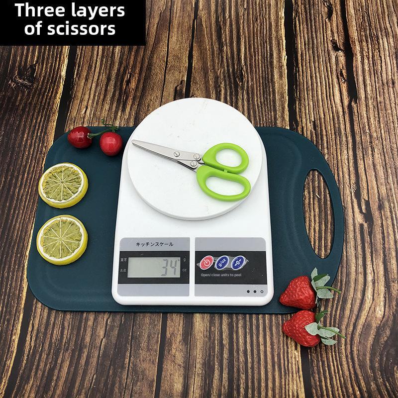 Многослойные ножницы и травки из нержавеющей стали — 5 слоев, 3 слоя для специй, овощей и офисного использования