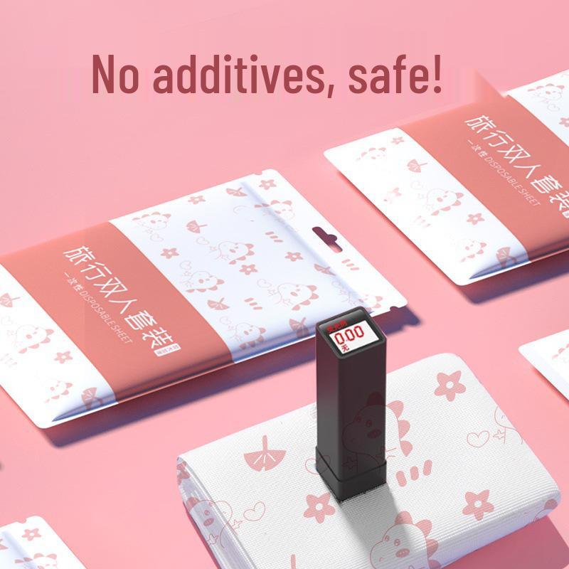 Дорожный одноразовый комплект простыней и наволочки с принтованным пододеяльником, 3-4 предмета, изоляционный спальный мешок для отеля