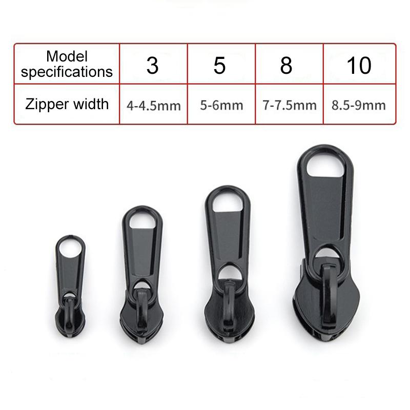 3pcs Metal Zipper Sliders Zipper Puller For Bag Jacket Coat Shoes DIY Sewing Craft Repair Kit Zipper Head Zip Accessories