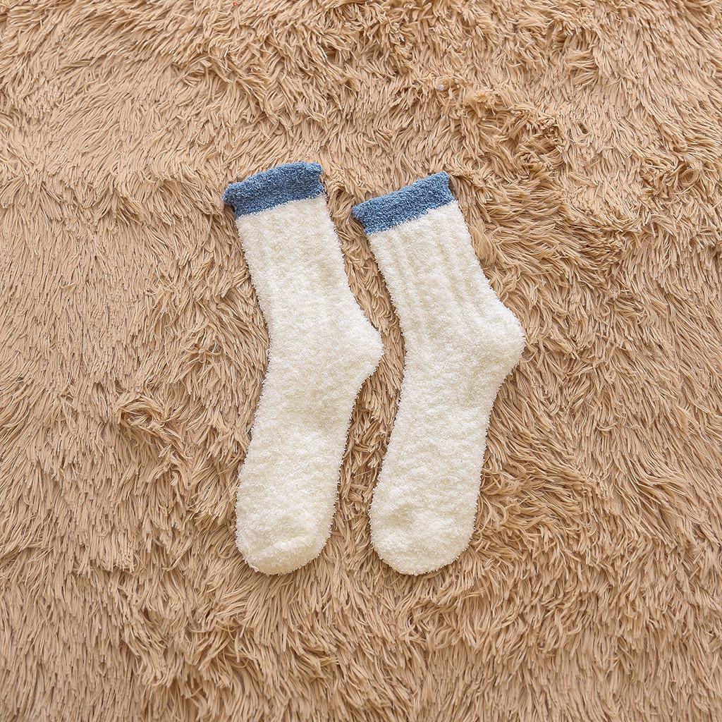 Fashion Home Women Girl Soft Bed Floor Socks Warm Winter Sleeping Socks