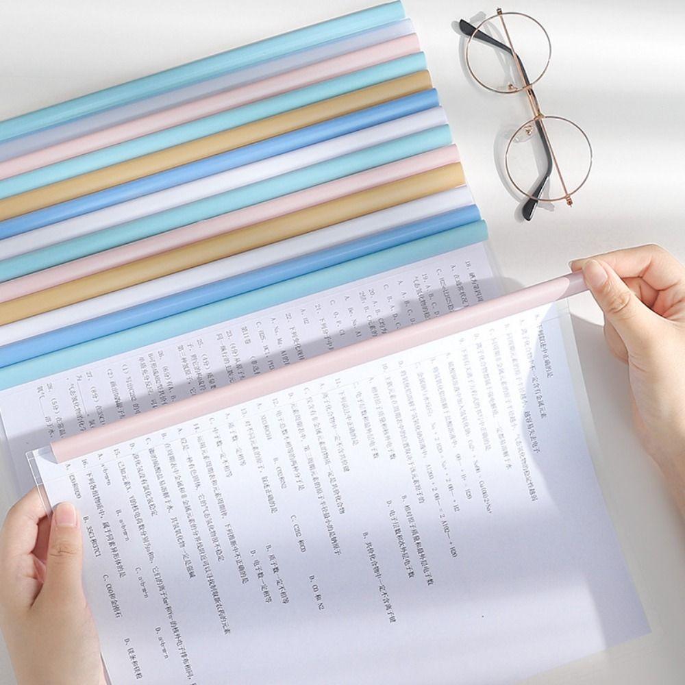 10pcs/set File Clip Holder Macaron Paper Folder Note Organizer Document Folder  School