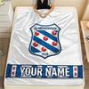 Custom Name SC Heerenveen Flannel Blanket, High quality Comfortable for All Seasons, Home Decor, Warmth and Comfort