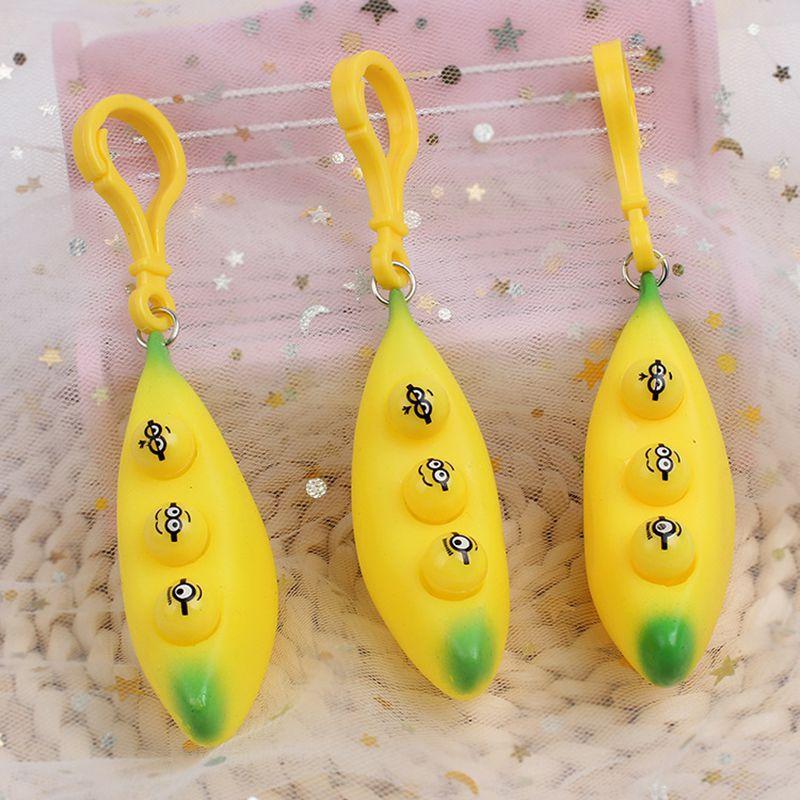 Vibrant Yellow Banana Popper Toy For Anti-anxiety And Adhd Fidget Relief