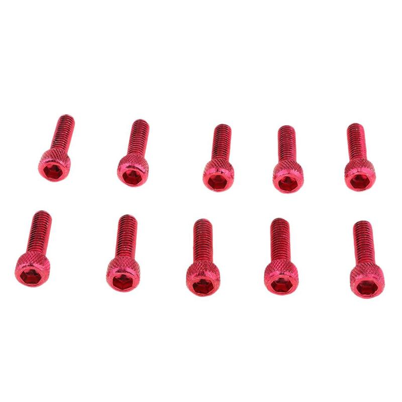 10pcs Red M6*20mm Aluminum Hex Socket Cap Head Screws Repair Tool M8 Socket Cap Screw Titanium Ti Bolt