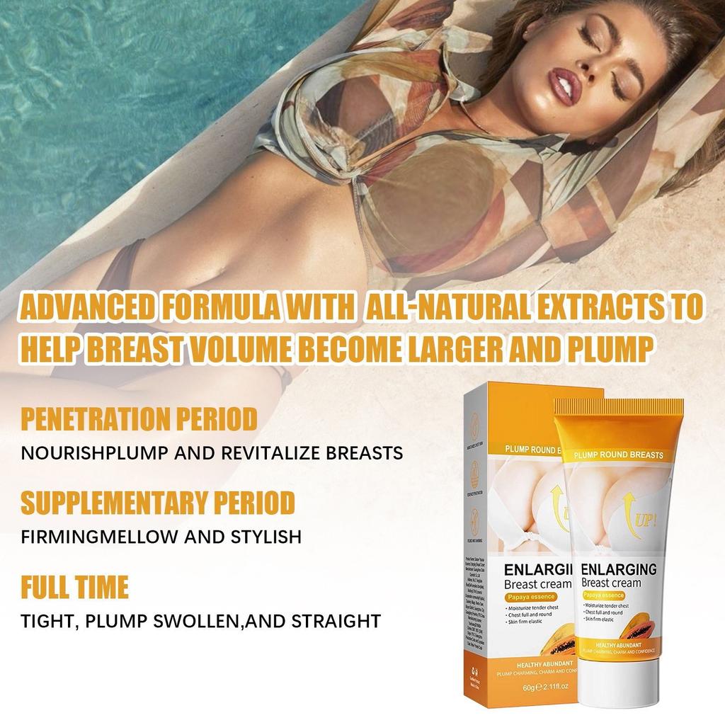 Papaya And Extract, Body Milk Sculpture, Gently Moisturizing Skin And Breast Care