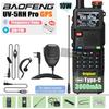1/2PCS Upgrade Baofeng UV 5RH Pro GPS Walkie Talkie 3000mAh 5200mAh Lengthened Thickened Battery Frequency Copy Type-C Ham Radio