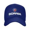 Унисекс Бейсболка-снепбэк Scania с вышитым логотипом - Черная