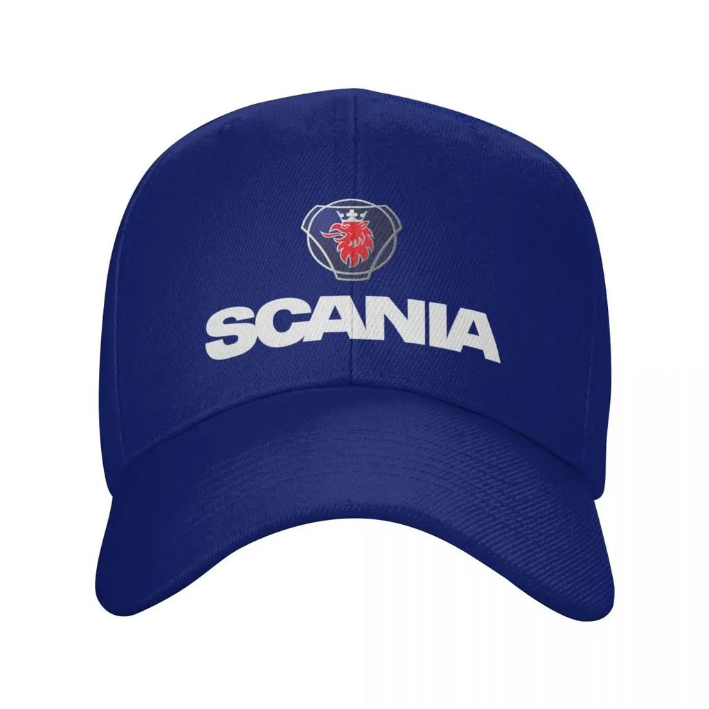 Унисекс Бейсболка-снепбэк Scania с вышитым логотипом - Черная