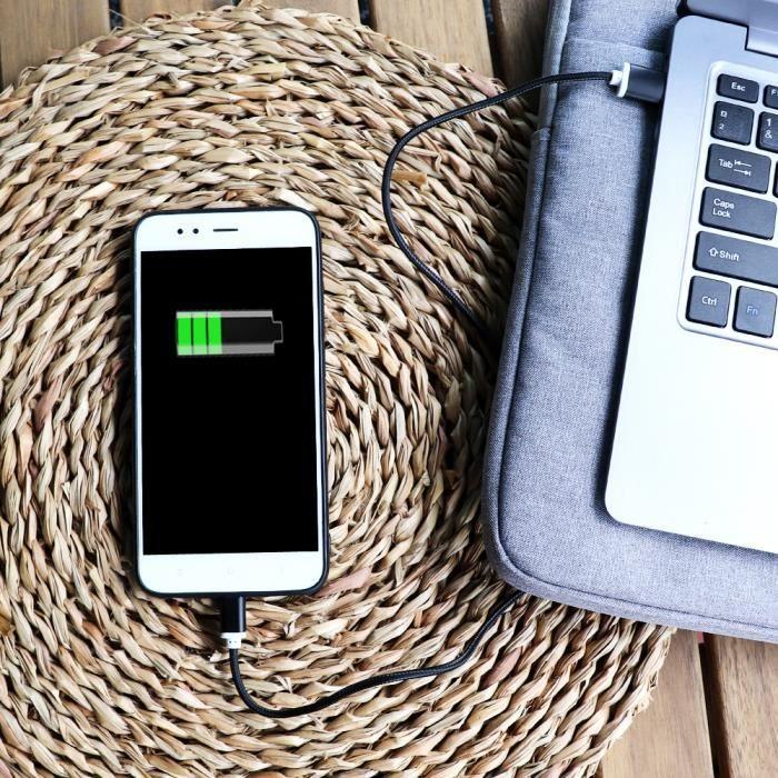 Câble Type C pour Samsung Galaxy S21 5G SD888 Câble USB Tressé Nylon 1,3 Mètre Câble Charge-Synchro Rapide-Transfert de données