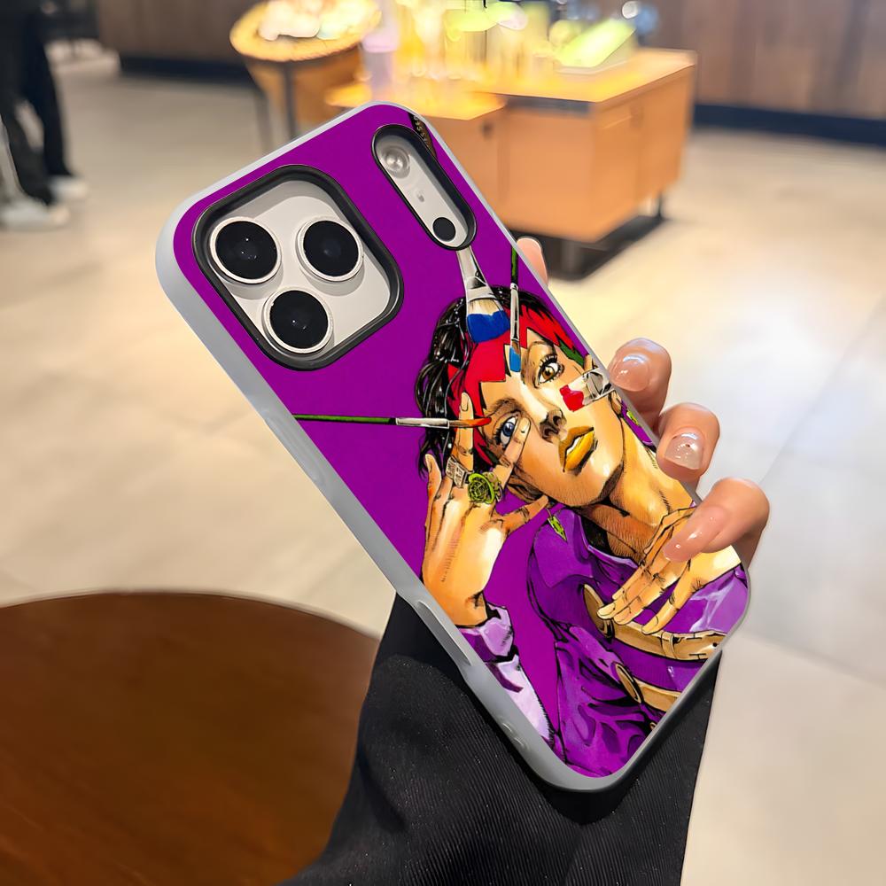 Чехол для телефона JoJo's Bizarre Adventure Для iPhone 17 Air 16 E 15 14 Plus 13 12 11 Pro Max Желейный 2-в-1 Защитный чехол