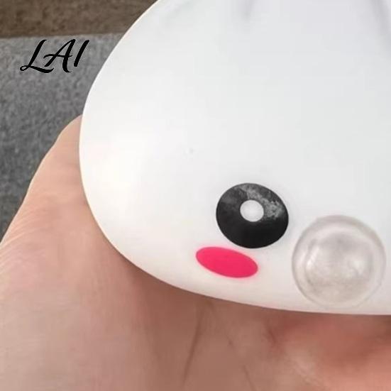 Stress Relief Squeeze Toy 1/3/5Pcs Bubble Blowing Cartoon Dumpling Steamed Bun Soft Stretchy Dough Ball Fidget Anxiety