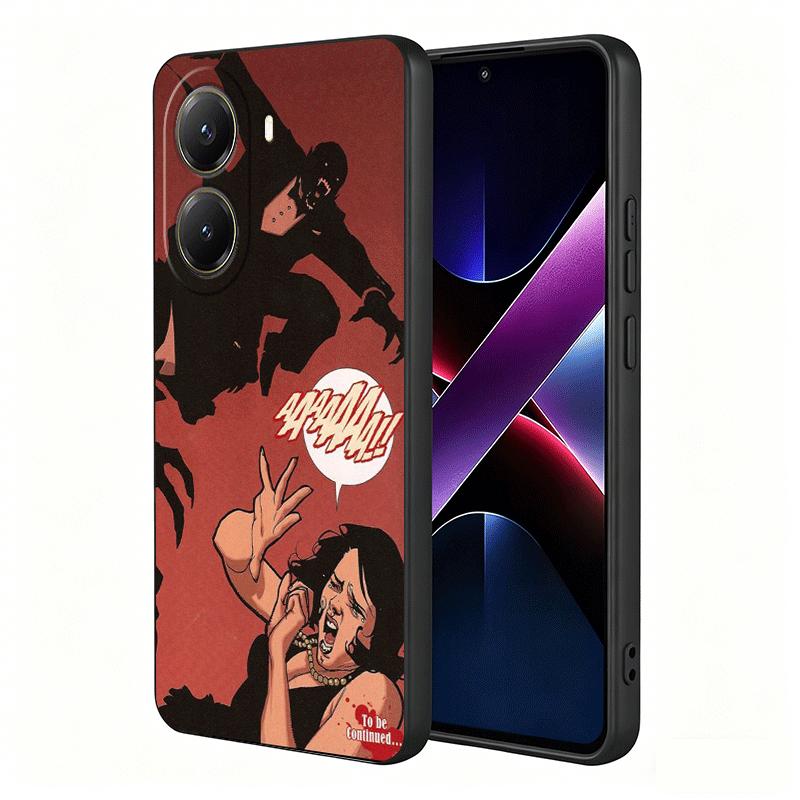 Готический вампир Алый Арт Мягкий чехол для телефона для Xiaomi Poco X5 X6 X7 X8 Pro Max X3 F7 F8 Ultra M8 M7 M6 M5 Redmi 15 15C 14C 13C 1