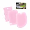 Set of 3 Plastic Cake Scrapers, Dough Cake and Fondant Scrapers, Cake Decorating Baking Tools, Pastry Spatulas, Serrated Cutter