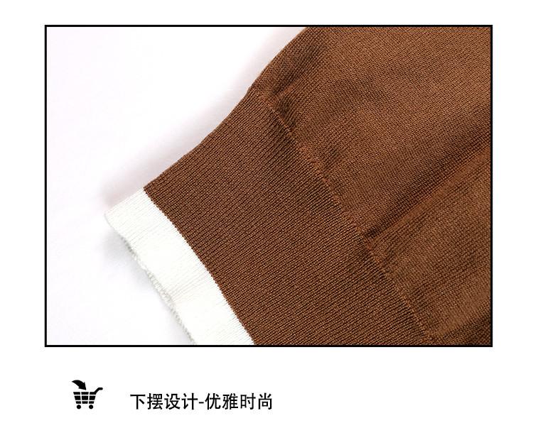 [Sweater] Autumn/Winter Color Matching Versatile Hoodie Design Sensation Fake Two piece Bottom Top for Women