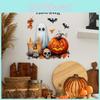 Ghost Halloween Pumpkin Candle Living Room Entrance Home Decor Wall Stickers