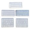 3D Letters and Numbers Nail Art Mold Silicone Combination Decorative Mold Nail Art Making Tool Silicone Carving Mould