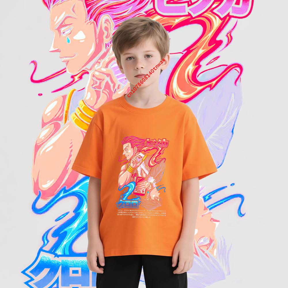 Hunter x Hunter Hisoka Morow Illumi Zoldyck Anime Print Cotton T Shirt for Boys Kids Short Sleeve Shirt Comfortable Daily Wear