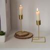 Metal Candle Holder European Styles Golden Taper Candle Stand Candlestick Romantics Weddings Table Centerpieces Decors