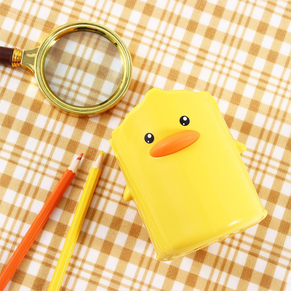 School Accessories Yellow Duck Pen Holder Student Stationery Desktop Storage Box Pencil Case
