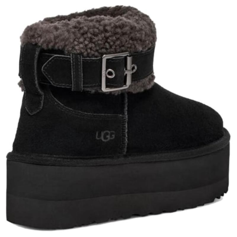 UGG Короткие зимние ботинки Женские черные кроссовки 1144041-BLK