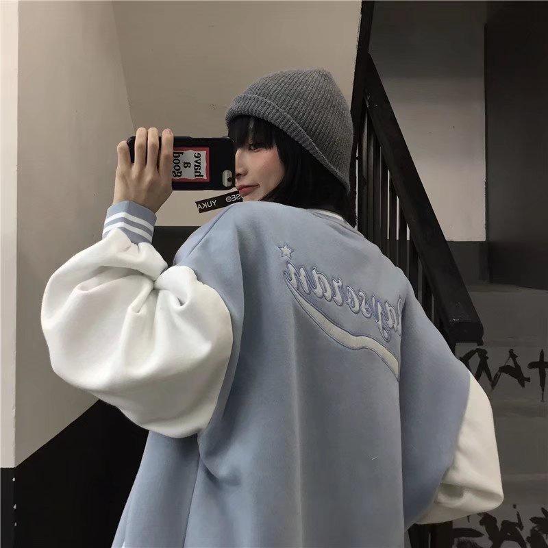 Мужская и женская модная брендовая толстовка с капюшоном Jacketamerican Retro Baseball Свободная куртка Мужская мода Сплошной цвет Топ Свободная куртка больших размеров