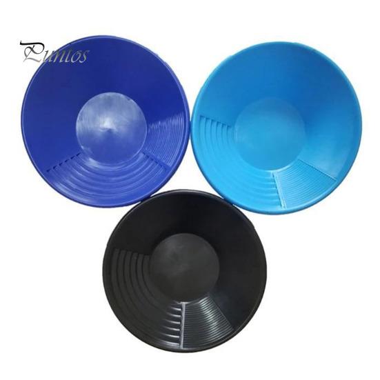 Ручной лоток для промывки, мощный, с тремя канавками, лоток для разведки редких металлов, портативный, легкий, круглый, пластиковый, просеивающий инструмент