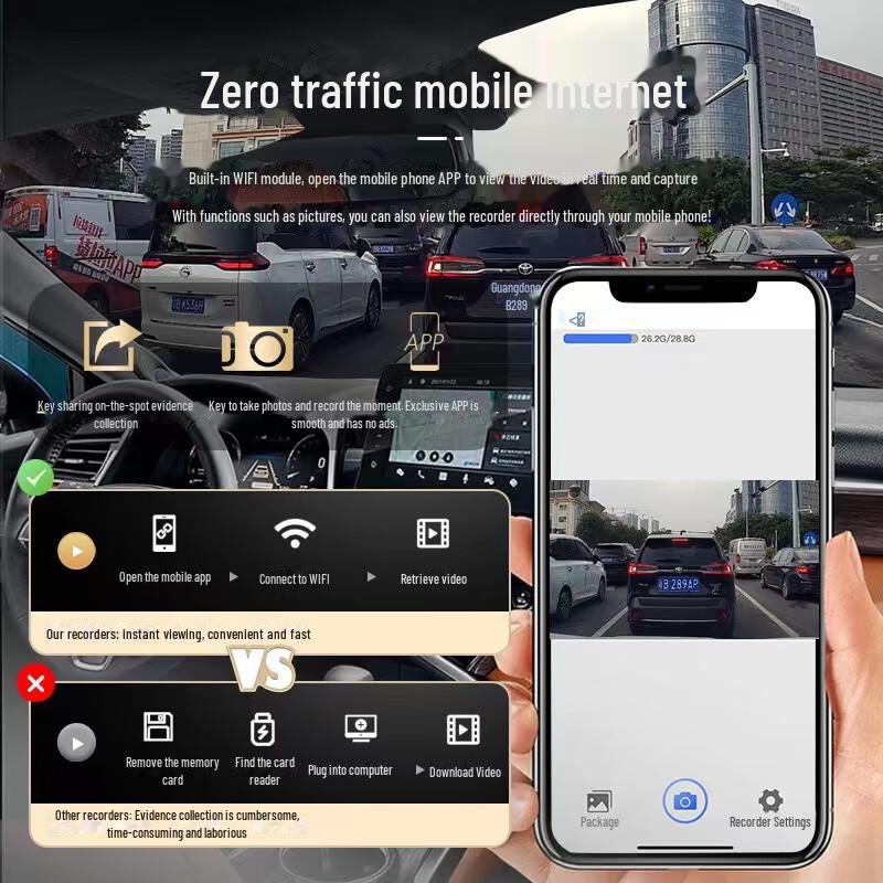 Compatible 2019-2024 Geely Geometry A Pro Dash Cam with Free Front Wiring Installation.