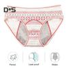 Women Panties Geometric Print High Waist Seamless Elastic Period High Absorbency Prevents Leakage Briefs Menstrual Underpants Daily Wear Sleep