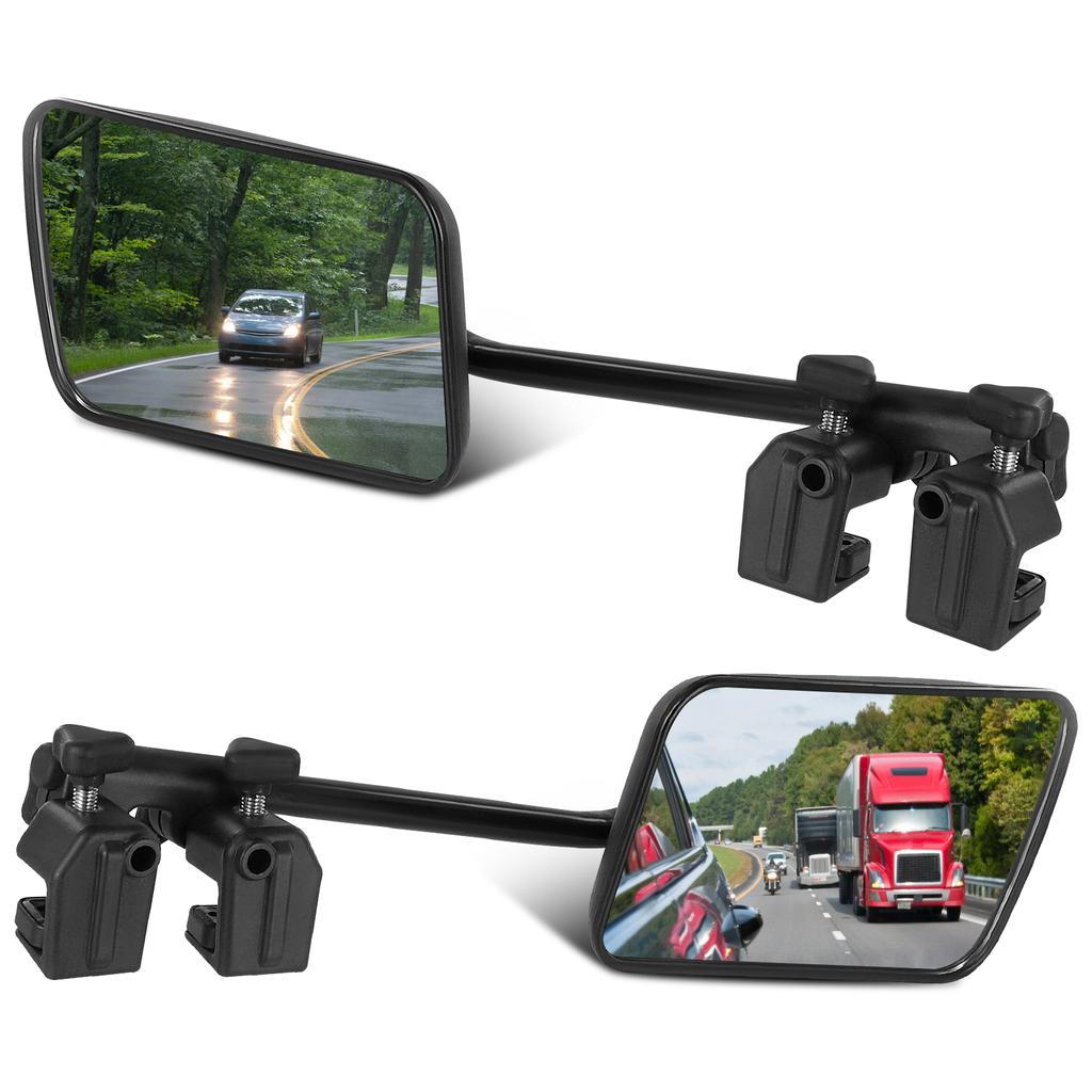 2PCS Universal Towing Mirror Tow Mirror Caravan Trailer Car Rear View Mirror Blind Spot Convex Wide Angel Safe Hauling Extension