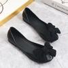 Sapatos Femininas Women Cute Sweet Bow Tie Black Anti Skid Hotel Work & Kitchen Waterproof Flat Shoes Zapatos De Mujer Ba115