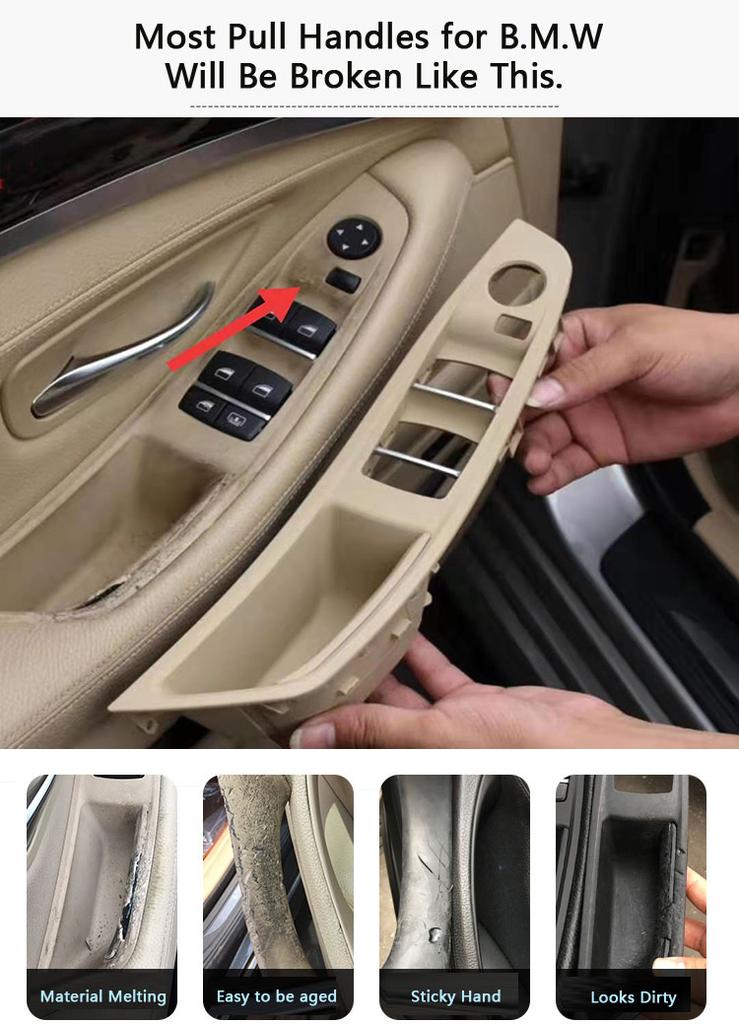 1/4PCS LHD Interior Left Right Door Handle Repair Kit For BMW 5 Series F10 F11 520i 523i 525i 528i 530i 51417225867 51417225865 4YHD