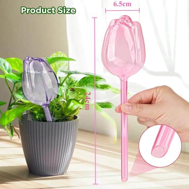 Plant Watering Globes Planter Insert Spikes Devices Large Flower Shape Automatic Plastic Self Drip Indoor Outdoor Tool
