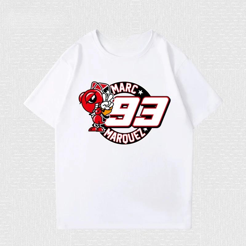 2025 Summer New MOTO93 Men Marquez Motorcycle Memorial T-Shirt Racing Suit Motorcycle Suit Cotton Short-sleeved Unseix T-shirt
