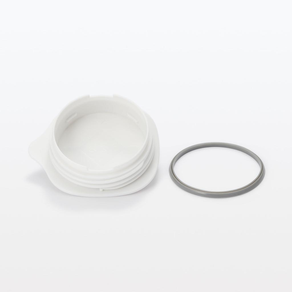 MUJI Water Bottle with MDC48A2A Horizontally-Standing Strainer, White, Approx. 1L,