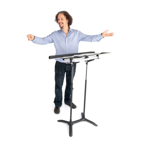 Manhattan Music Stand M54 Regal Conductor's Stand, Black