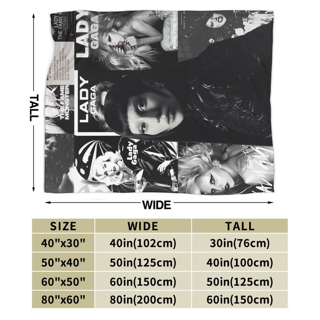 Travel Lady Gaga Mayhem 2025 Album Throw Blanket Flannel Bedspread For Couch Bed Street Trend Sofa Bed Cover