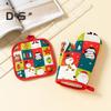 1 Set Baking Glove Cartoon Pattern Christmas Glove Heat-resistant Oven Glove with Mat for Home Kitchen