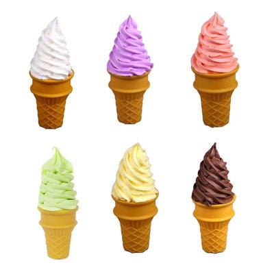 Многоцветный симуляция стаканчика для мороженого, модель мороженого, реквизит для холодных напитков, муляж, пластиковый дисплей, еда, поддельный образец, многоцветный