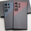 Luxury Carbon Fiber Phone Case for Samsung Galaxy S24 Ultra 600D Ultra-thin Aramid Fiber Cases S24 Ultra Magsafe Cover