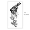 Xqb Black Skull Animal Eagle Snake Water Transfer Tattoo Simulation Disposable Tattoo Sticker