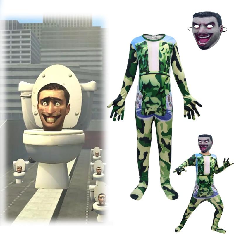 Мультяшный Костюм Косплей Человека-Туалета С Маской Мягкая Ткань Европейский Стиль Код 4733)