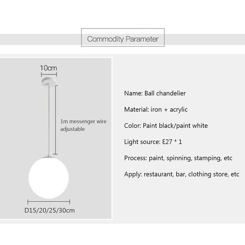 Современные подвесные светильники светодиодные круглые шаровые светильники для отдела продаж ресторана бара креативное белое сферическое декоративное освещение