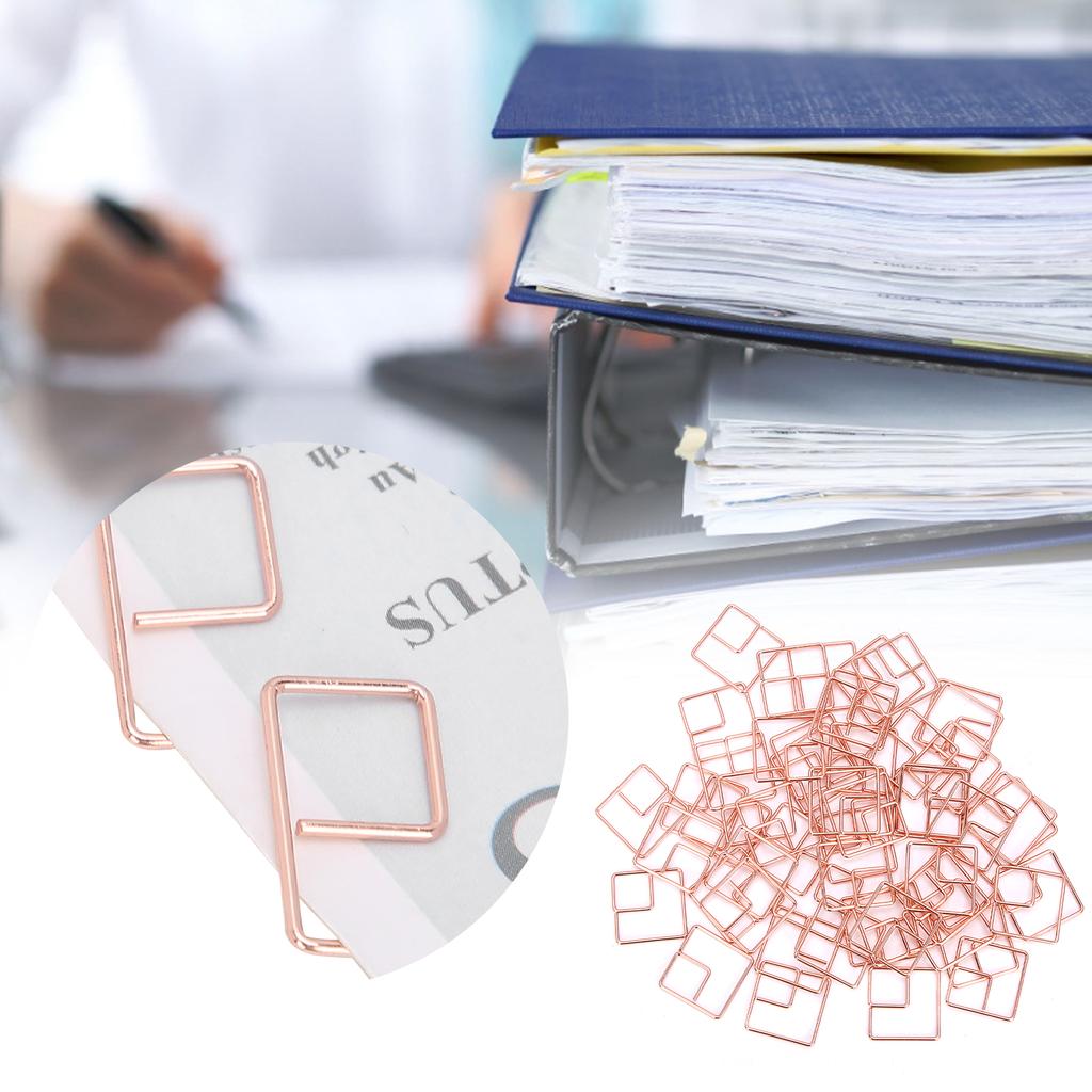 Скрепка для бумаги Проволочная железная скрепка для офиса Квадратная закладка для документов Маркировочный зажим Канцелярские принадлежности
