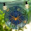 Openwork Tropical Flowers and Spiders Pattern 3D Mandala Wind Chime - Rotating Art Decor, Perfect for Garden, Patio, and Home Decoration
