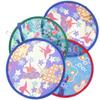 Style Round for Beach Lawn with Pocket Summer Folding Fans Hand Fan Kid Outdoor Flying Disk